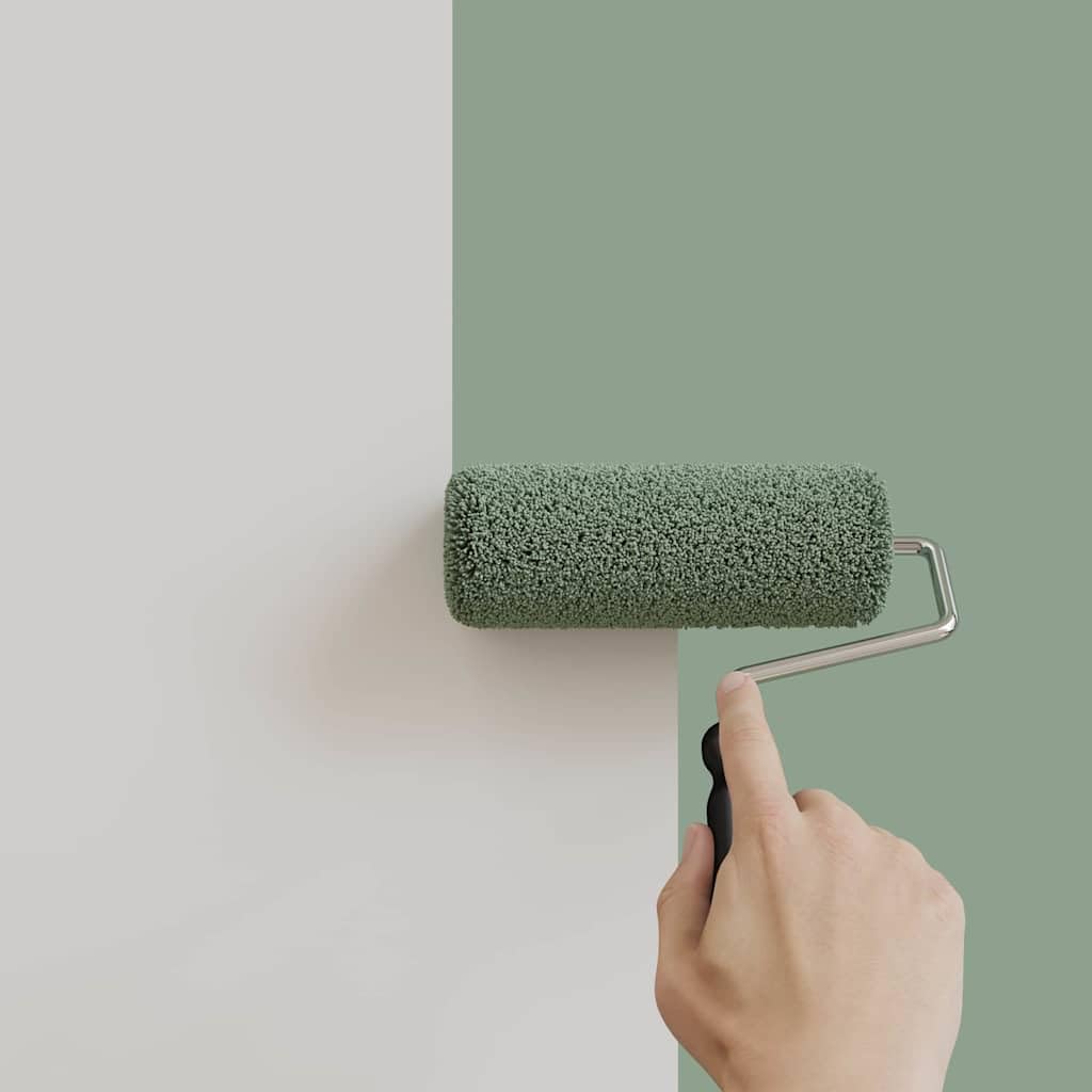 Wandfarbe Grün 2,5 L Wanddruck Innenfarbe für Wand, Decke, Tapete und Putz, Dispersionsfarbe mit hoher Deckkraft, schnelltrocknend, geruchsarm, langlebig für Renovierung und Malerbedarf