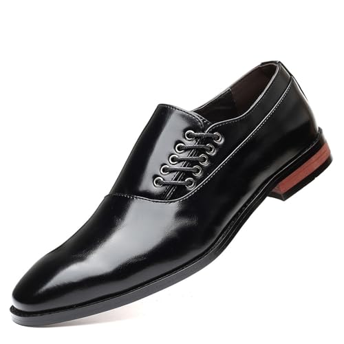Men's Fashion Casual Side Straps Genuine Leather Loafers Shoes Classic and Comfortable Office Formal Oxford Shoes, Perfect for Business and Casual Wear
