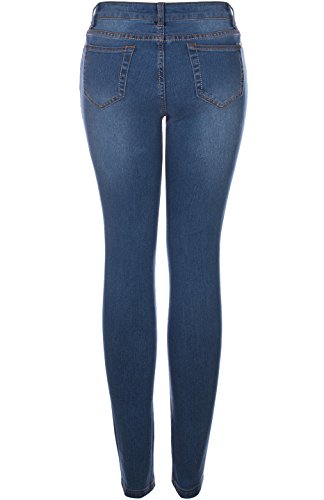 2LUV Women's 5 Pocket Stretch Skinny Jeans Medium Denim Wash 133