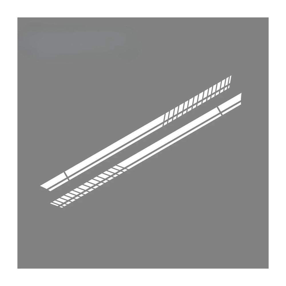 for Golf MK8 MK7 MK5 MK6 MK4 2PCS Car Door Stripe Stickers Vinyl Racing Style Decal(White)