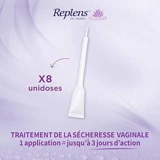 REPLENS - Gel Hydratant Vaginal pour Sécheresse Intime, Sans Parfum ni Hormones, Lot de 8 Unidoses
