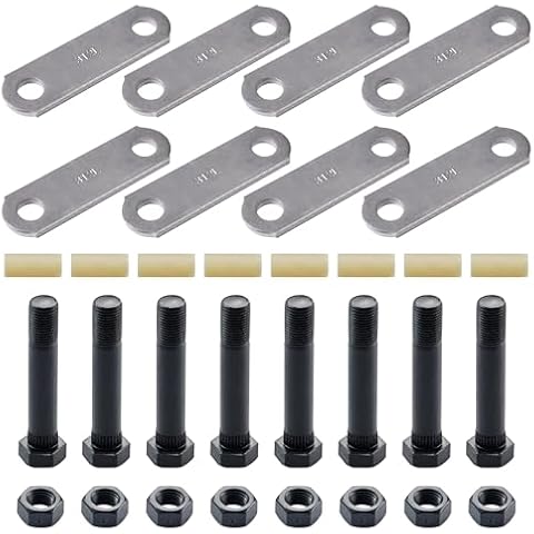 Lonffery 2 Packs Trailer Alex Shackle Kit, 312L Shackle Strap Fit for 3500lb-7200lb Double Eye Spring Cover