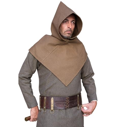 Burgschneider - Skjoldehamn Cowl Bjorn - Wool for Historical Costume Clothing Larp SCA