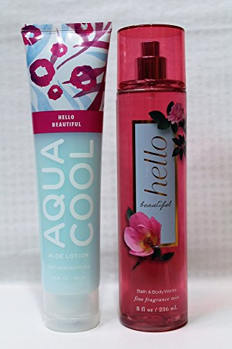 Bath and Body Works ~Hello Beautiful ~ 2017 ~ Aloe Lotion & Fine Fragrance Mist ~ Gift Set