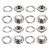 LALAFINA Messing Vorhangösen 6mm Innendurchmesser 100 Stück Selbstgemacht Gardinenringe für Wohnzimmer Schlafzimmer Bad Leicht Gleitend Kompakt Langlebig