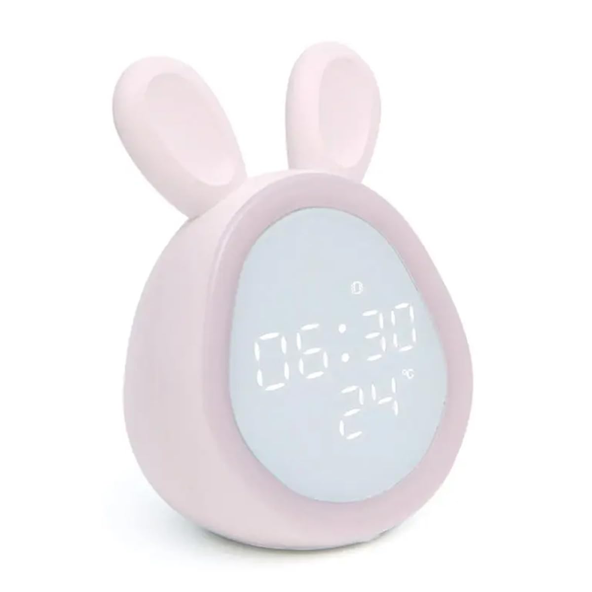 Night Light Alarm Clock Cute Rabbit Stepless Dimming LED Digital Smart Program Control for Kids Boys Girls