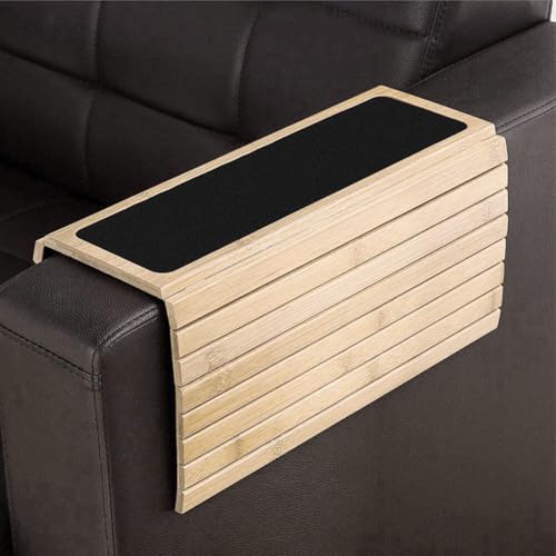 Mesa de reposabrazos flexible con bandeja plegable para sofá y silla 5