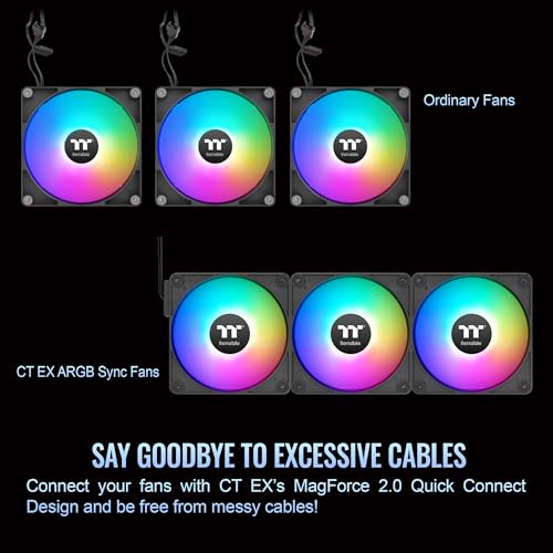 Image of Thermaltake TH240 V2 Ultra EX ARGB AIO CPU Cooler /Water Block 2.1 inch LCD /Fan 120 * 2 /Magnetic Quick Connection /MB ARGB Sync Control /LCD Software Control /CL-W414-PL12SW-A