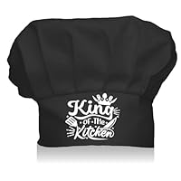 Cappello Cuoco Alto In Cotone - Regolabile, Per BBQ E Cucina, Taglia Unica, Nero 30x23 Cm - Foto 6