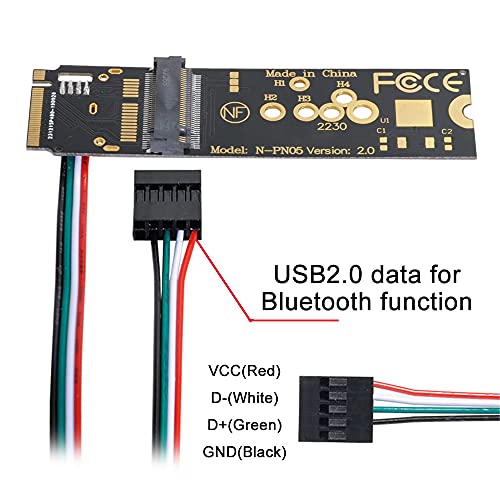 Adaptador NGFF A/E-Key a M.2 NVME para conectar internet sin cables en PC 4