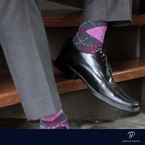 Pierre Henry Mid-Calf Dress Socks for Mens 7, 9 to 114