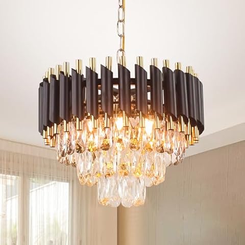FRIXCHUR Modern Crystal 3-Tier Chandelier Cover