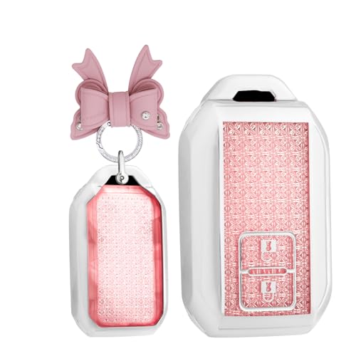 WUZUTU Car Key Fob Cover Compatible with Suzuki New Swift Sport Baleno 2022-2025 Maruti Dzire Hybrid V 2017-2022 Embona XL7 2021 Jimny Car Aaccessories Durable TPU Key Holder 2 Buttons-A2 Pink