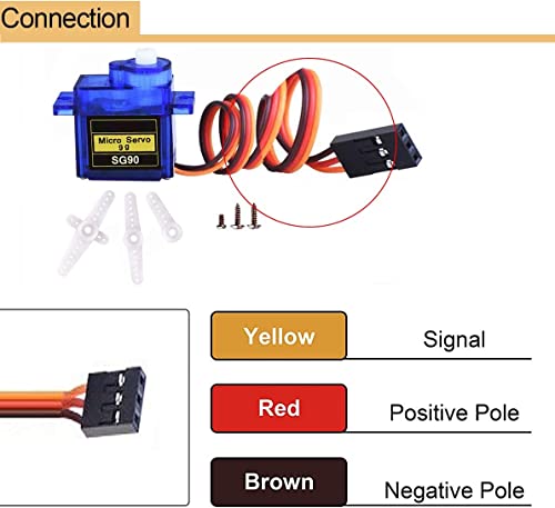 Image of REES52 10x Pcs SG90 Micro Servo Motor 9G RC Robot Helicopter Airplane Boat Controls