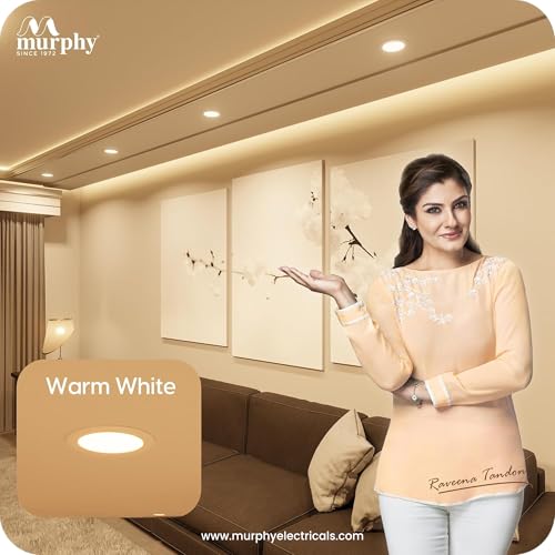 Image of Murphy Crest Premium 9W LED Concealed Down Light | Warm White | Slim Modern False Ceiling Lighting | Suitable for 3-Inch Cutout | 2-Year Warranty | Pack of 12