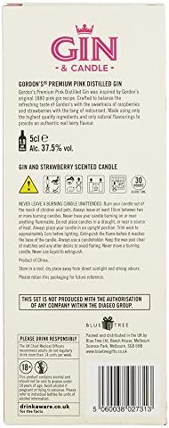 Gin & Candle - Gordon's Pink Gin with Gin & Strawberry Candle Gift Set