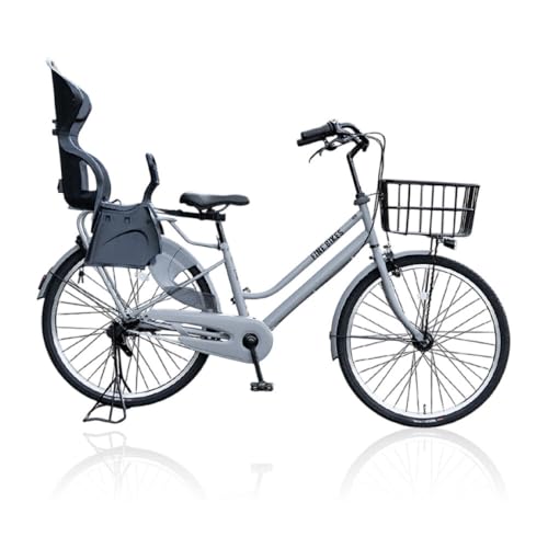 2人乗り自転車 26インチ 後ろシート設置済 京都 中川商会 老舗 シティサイクル 組立不要 オートライト LEDライト おしゃれ 通販 ふるさと納税 BFPK263BAA-RBC015-set[クールグレー(GR)]