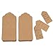 100pcs Wedding Brown Retangle Kraft Paper Tag Bonbonniere Favor Gift Tags with Jute Twines(100pcs)