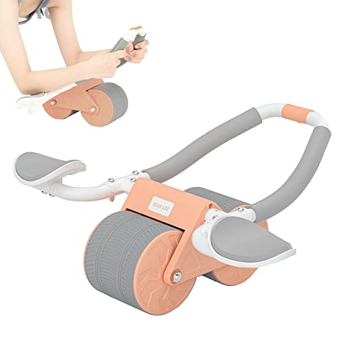 Rueda Abdominal de Rebote Automático,Equipo de entrenamiento básico AB,Ab Roller Wheel Exercise Equipment,Rueda de rodillos para abdominales,con ruedas de rodillos ABS para entrenamiento básico