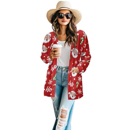 Image of Women's Lightweight Cardigans with Pockets Trendy Long Sleeve Open Front Cardigan Casual Tops Jackets Fall Oufits S-2XL