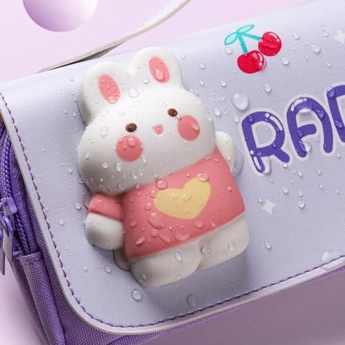 Image of DEOXY Rabbit Big Cartoon Theme Pencil Case-3D Eva Pencil Case Pouch,Multipurpose Zipper Pencil Case for Kids,Pen and Pencil Bag for School Kids (3D Rabbit)