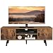 IWELL Mid-Century Modern TV Stand for Living Room, TV Console Storage Cabinet, Retro Home Media Entertainment Center for Flat Screen TV Cable Box Gaming Consoles, in Entertainment Room Office, DSG001X
