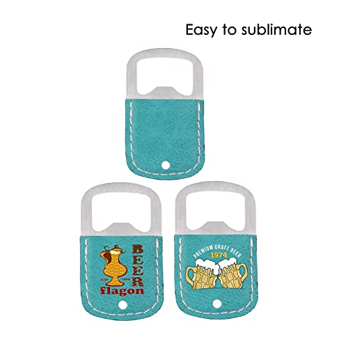 Imprintfavor Stainless Steel Flat Bottle Opener 12 Pack 2'' Sturdy Bartender Bottle Opener Rubber Sealed Solid Bar Key Durable Short-Neck Color Bottle Opener (3.2*5.2Cm) #TOP3