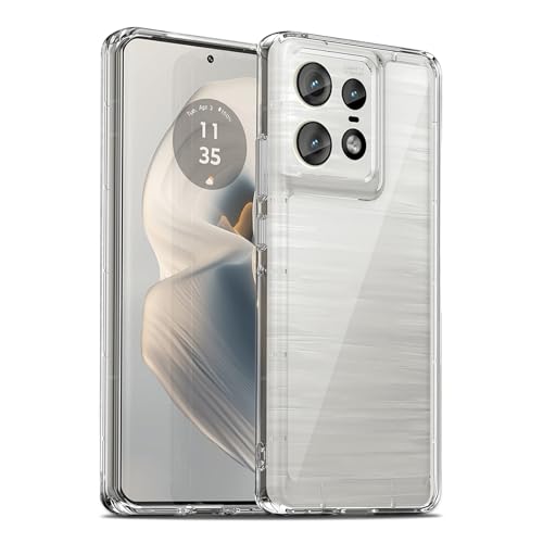 Image of Case for Motorola Edge 50 Pro, Military Grade Drop Protection Phone Case, Yellowing Resistant, Anti-Scratch Hard PC Back, Shockproof Hard Ultra-Thin Protective Cover, Clear