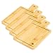 Produktbild Westmark 4 Servierbretter/Bambus-Platten zum Anrichten, mit Motiv, Griff und Saftrille, rechteckig, Fläche: 19 x 11 cm, Bambus, Tapas + Friends, Hellbraun, 697222EB