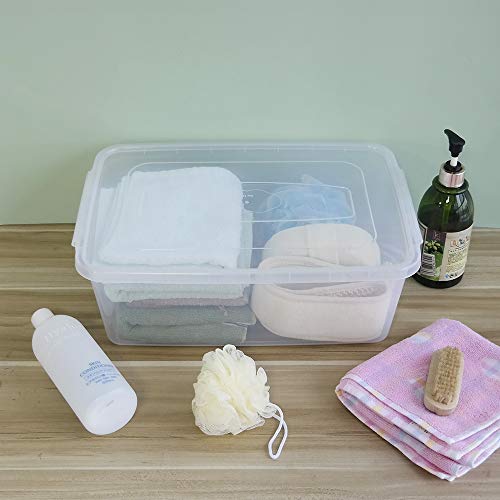 Boîtes de rangement en plastique transparent : le lot de 2 bacs - 8
