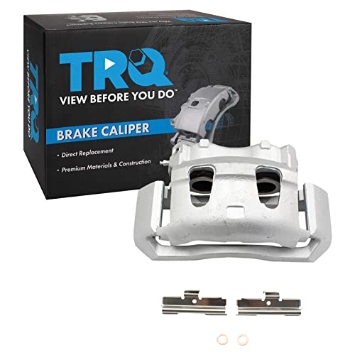Image of TRQ Front Disc Brake Caliper with Bracket & Hardware LH
