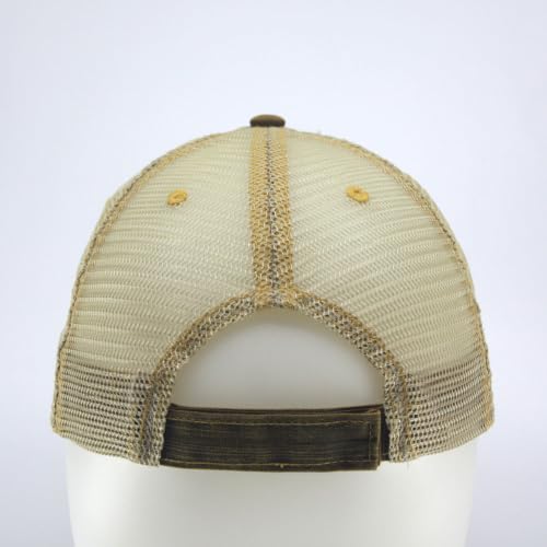 Image of The Vintage Year Distressed Cotton Unstructured Soft Mesh Breathable Adjustable Dirty Wash Dad Hat Trucker Baseball Cap