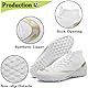 ASOCO DREAM Fußballschuhe Herren High Top Kunstrasen Fussballschuhe Professionelle Kinder Athletics Trainingsschuhe Outdoor Sport Football Schuhe,Weiß,43 EU