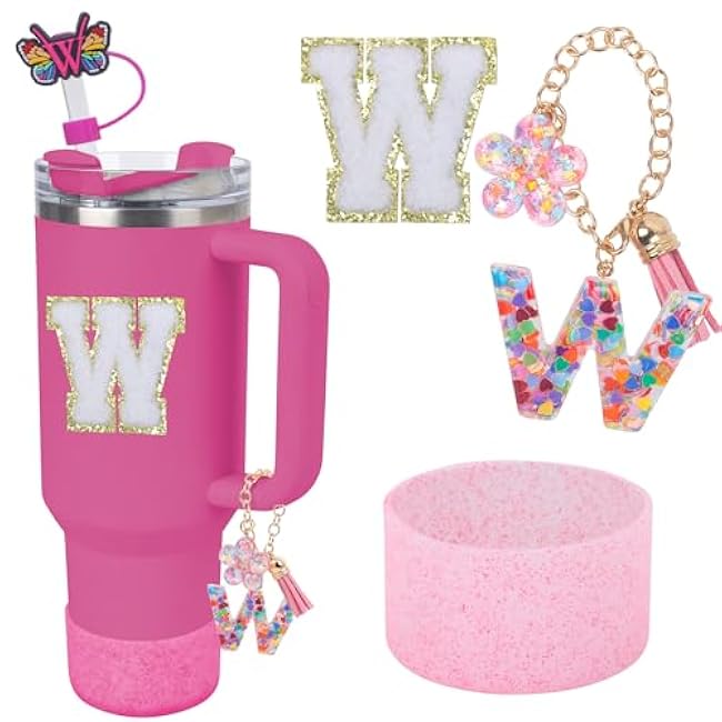 Use for Stanley Cup Accessories Charms 40oz 30oz,Compatible with Stanley Cup Letter Charms for Handle Silicone Boot,Straw Cover Topper & Sticker