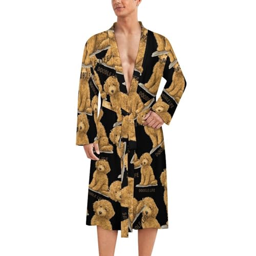 Bata de baño Doodle Life para hombre ideal para viajes y tardes de relax en la playa
