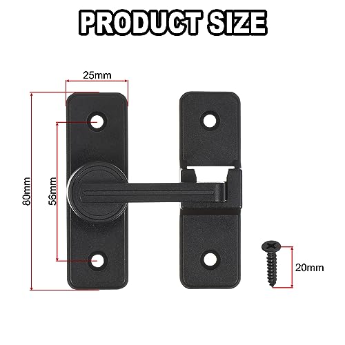 uxcell Barn Door Lock Latch, 180 Degree Sliding Barn Door Locks, Security Gate Latches for Barn Gate, Garden, Cabinet, Closet - Image 2