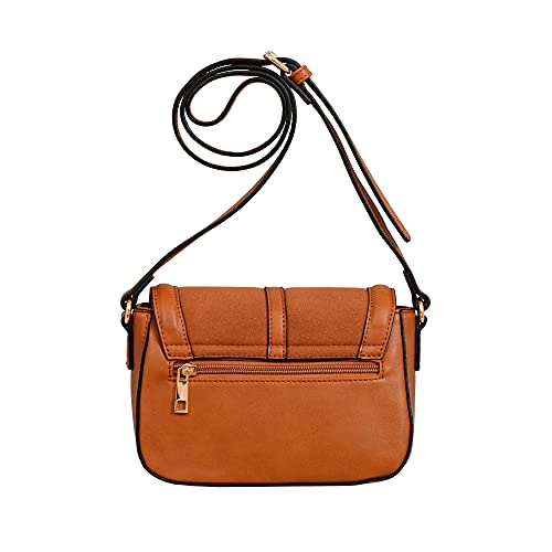 Mellow World Women Two-Tone with Circular Pendant Messenger Crossbody Shoulder Bag3