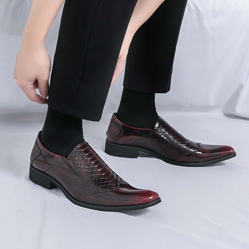 Oxfords Men's Patent Leather Formal Business Shoes Fashion Pointed Toe Loafers Non-Slip Office Wedding Prom Nightclub Uniform Dress Derby Shoes4