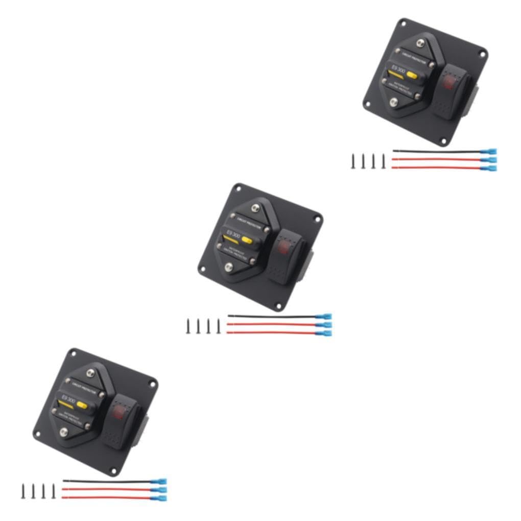 3 Set di Interruttore Automatico con Interruttore a bilanciere per Barca Interruttore da Pannello ON-off Interruttore Automatico con Interruttore a bilanciere per Barca Affidabile Sicuro 300A