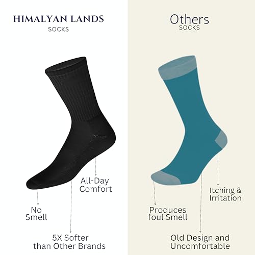 Image of Pure Cotton And Smell Free Men & Women Regular Formal Black Calf length combo Socks Anti-Slip | Sweat Absorbent | School socks | office socks | Sports | Running & Hiking
