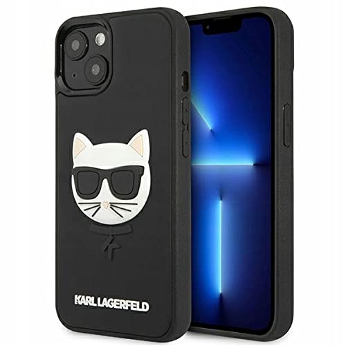 KARL LAGERFELD KLHCP13SCH3DBK Coque en Caoutchouc 3D pour 13 Mini 5,4" Noir