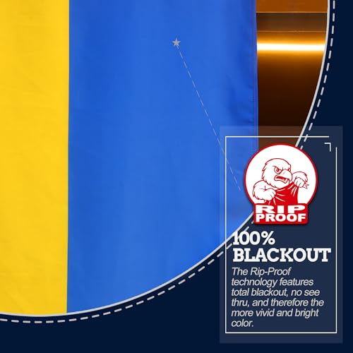 Drapeau ukrainien 0,9x1,5m durable et indéchirable 3 plis