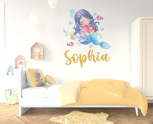 Vinilo Decorativo Personalizado Sirena para Pared miniatura 4
