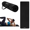 Gaiam Essentials Thick Yoga Mat Fitness & Exercise Mat with Easy-Cinch Carrier Strap, Black, 72"L X 24"W X 2/5 Inch Thick