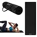 Gaiam Essentials Thick Yoga Mat Fitness & Exercise Mat with Easy-Cinch Carrier Strap, Black, 72