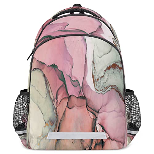 Sac à dos enfant marbre noir avec sangle poitrine réglable