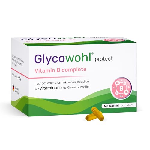 Glycowohl Vitamin B Komplex hochdosiert alle 8 B-Vitamine 140 Kapseln