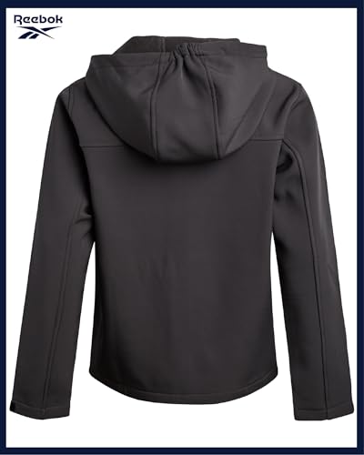 Image of Reebok Boys Fleece Jacket - Polar Fleece Lined Wind & Water Resistant Softshell Winter Jacket - Outdoor Winter Coat for Boys