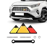 povtii Tri-Color Grille Decor Badge, Personalized Creative Grille Insert Trims, Front...
