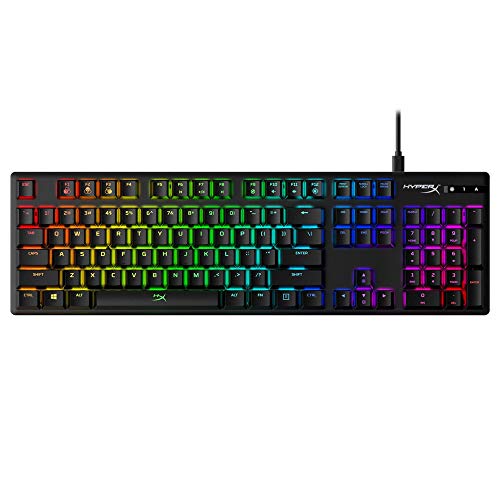 HyperX Alloy Origins - Mechanical Gaming Keyboard, Software-Controlled Light & Macro Customization, Compact Form Factor, RGB LED Backlit - Tactile HyperX Aqua Switch (Renewed)